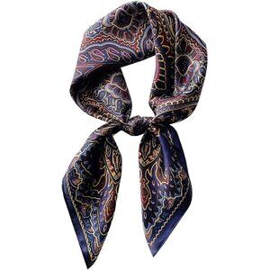 Pure Mulberry Blue Cash Silk Square Scarf Women Soft Head Neck Scarf Gift Packed